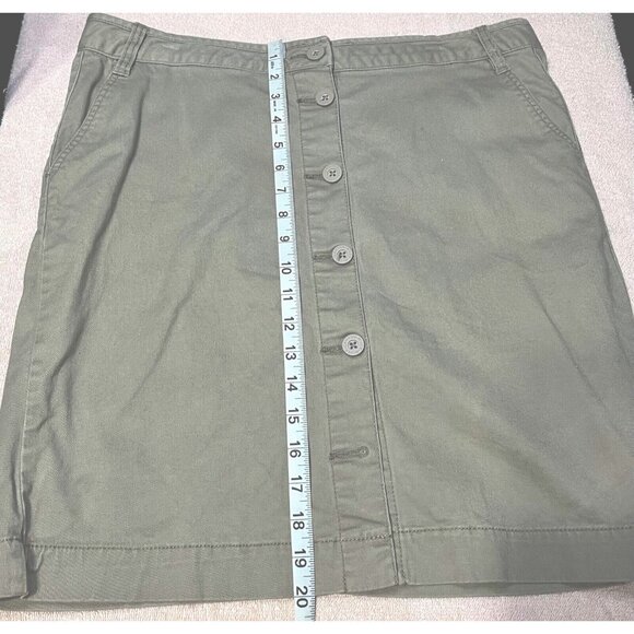 Canyon River Blues Womens Tan Mini Skirt 14 Slash Pockets Button Front - Picture 4 of 5